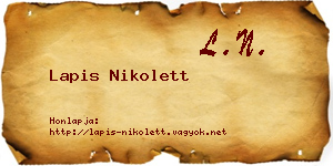 Lapis Nikolett névjegykártya